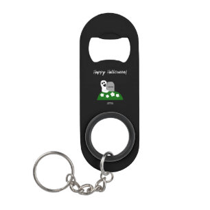 Peek A Boo Ghost Keychain Bottle Opener