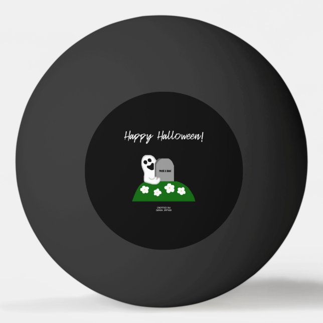 Peek A Boo Ghost Ping Pong Ball (Front)