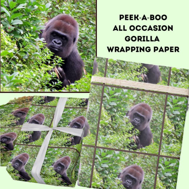 Peek-A-Boo Gorilla Wrapping Paper Roll (Creator Uploaded)