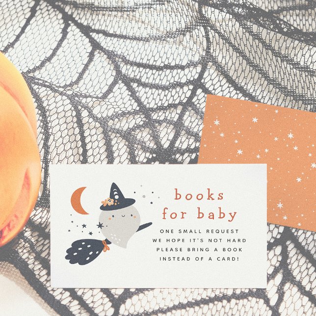 Peek A Boo Halloween Baby Shower Books For Baby Enclosure Card (Creator Uploaded)