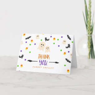 Peek a Boo Halloween Baby Shower Thank You Card