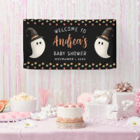 Peek a Boo Halloween Ghost Baby Shower Welcome