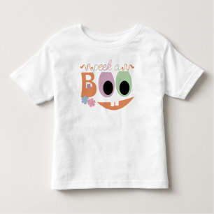 Peek-a-Boo Halloween Jack-o-lantern Toddler T-Shirt