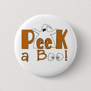 Peek A Boo Halloween T-shirts and Gifts 6 Cm Round Badge