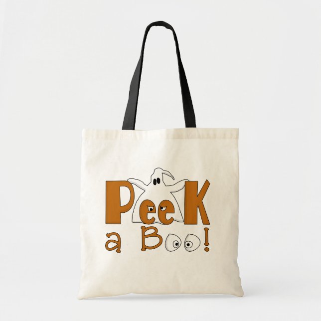 Peek A Boo Halloween T-shirts and Gifts Tote Bag (Front)