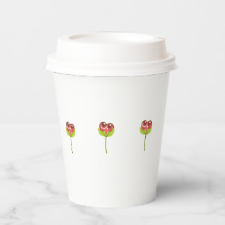 peek a boo heart paper cups