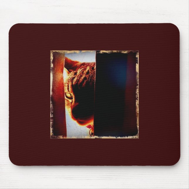 Peek-a-boo Indigo Mouse Pad (Front)