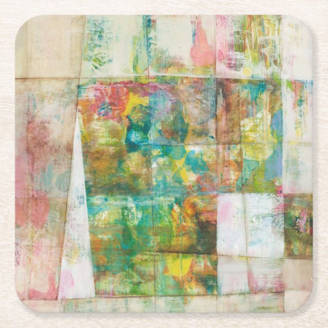 Peek a boo IV Square Paper Coaster (Front)