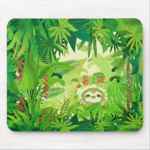 Peek a Boo Jungle Sloth Mouse Pad