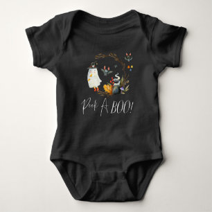 Peek-A-Boo   Little Ghost Halloween Baby Bodysuit