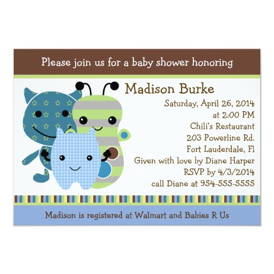 Peek a Boo Monster Baby Shower Invitation
