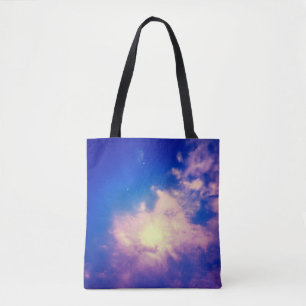 Peek-a-boo Moon Tote Bag