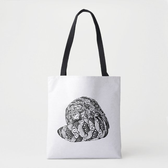 “Peek-a-Boo” Pangolin design Tote Bag (Front)