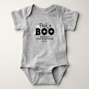 Peek A Boo Personalized Baby's 1st Halloween Baby Bodysuit