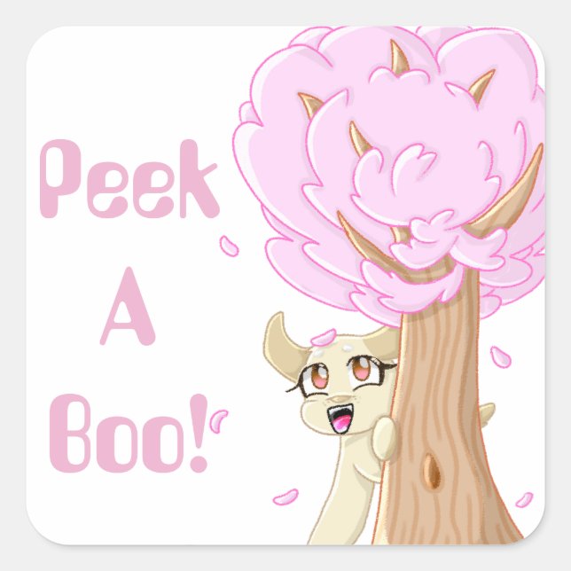 Peek-A-Boo Puppy Stickers!!! Square Sticker (Front)