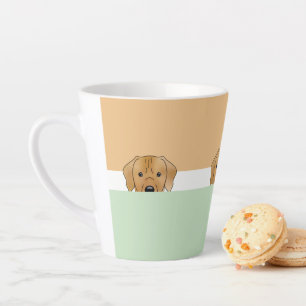 "Peek a Boo" Rhodesian Ridgeback Dog   Latte Mug