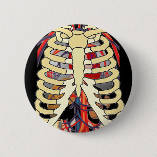 Peek a Boo Ribcage 6 Cm Round Badge