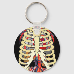 Peek a Boo Ribcage Key Ring
