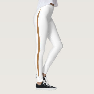 Peek-a-boo Side Stripe Coffee AA Brown Flesh Colou Leggings