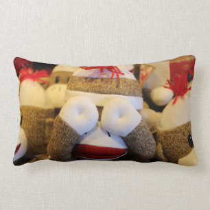 Peek-a-boo Sock Monkey Lumbar Cushion