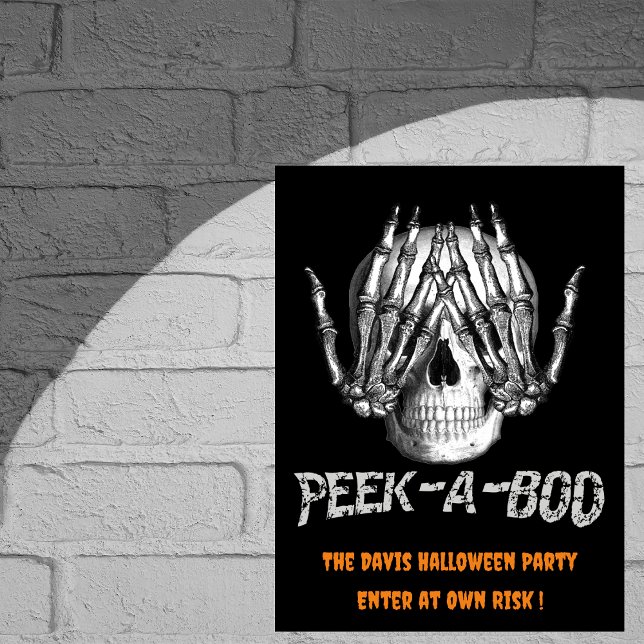 Peek A Boo Spooky Skull Halloween Poster (Creator Uploaded)