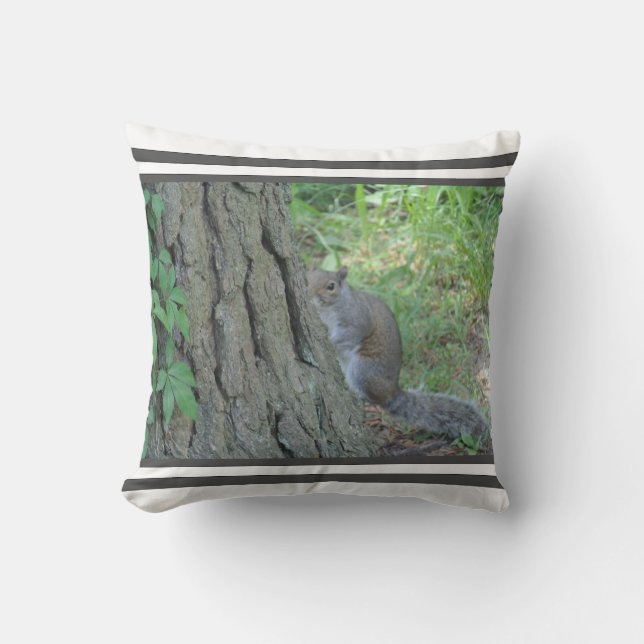 Peek A Boo Squirrel - Cushion (Front)