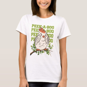 Peek-A-Boo Women White  T-Shirt