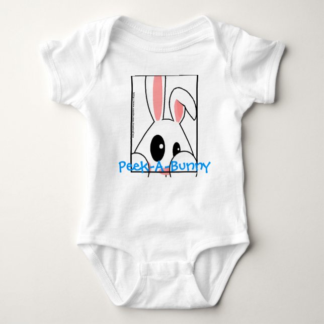 Peek-A-Bunny Baby Bodysuit (Front)