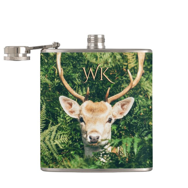 Peek a Deer  Hip Flask (Opened)