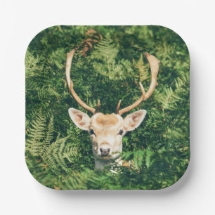 Peek a Deer Paper Plate