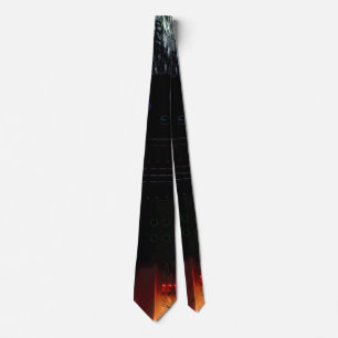 Peek Abstract Glitch Art Digital Distortion Grid Tie