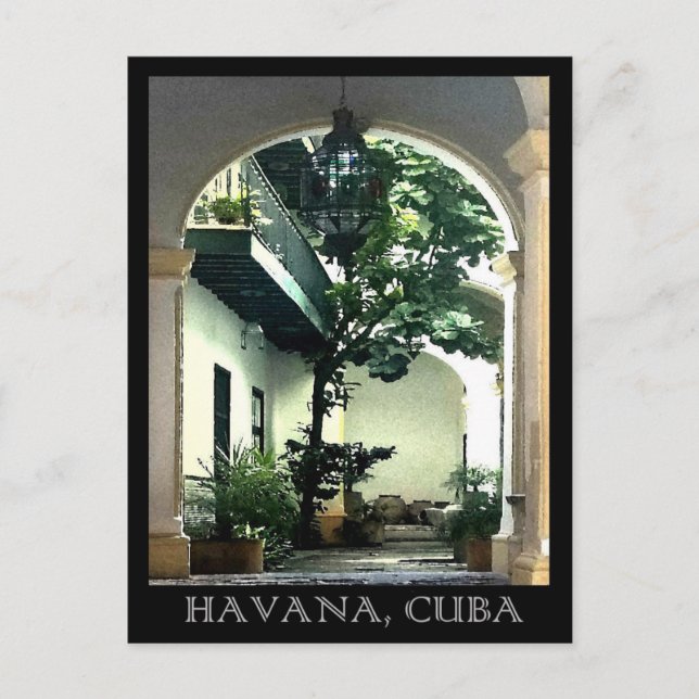 Peek into a Courtyard, Havana, Cuba Postcard (Front)
