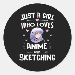 Peekabo Anime Classic Classic Round Sticker