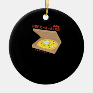 Peekabo Basic & Funny Design  Ceramic Ornament