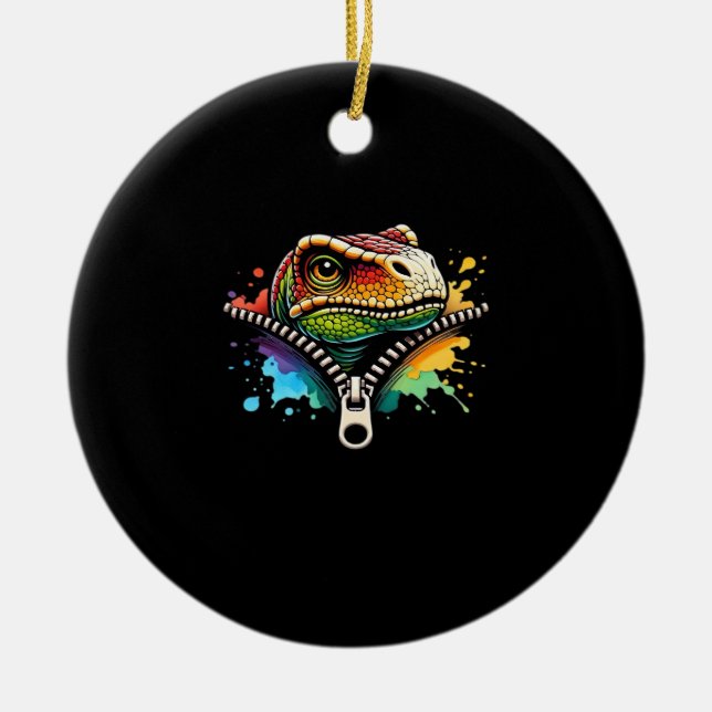 Peekabo Design For Halloween Ceramic Ornament (Front)