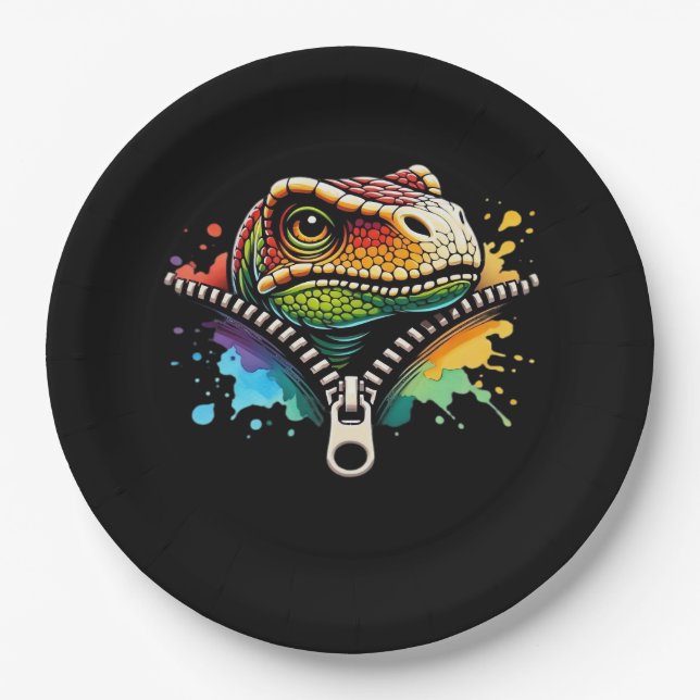 Peekabo Design For Halloween Paper Plate (Front)