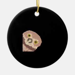 Peekabo Funny Design For Halloween Ceramic Ornament