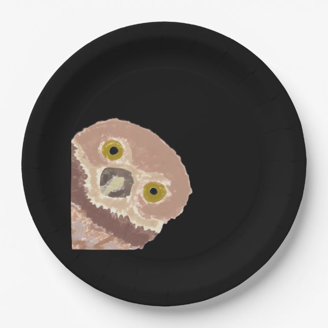 Peekabo Funny Design For Halloween Paper Plate (Front)