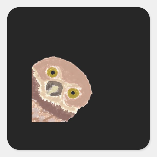 Peekabo Funny Design For Halloween Square Sticker (Front)