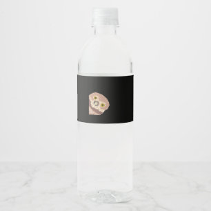 Peekabo Funny Design For Halloween Water Bottle Label