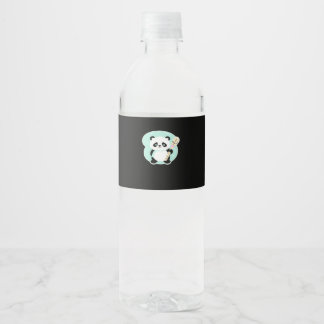 Peekabo Panda Water Bottle Label