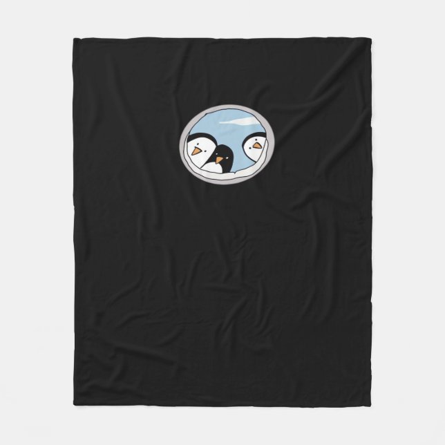 Peekabo Penguins Fleece Blanket (Front)