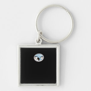 Peekabo Penguins Key Ring