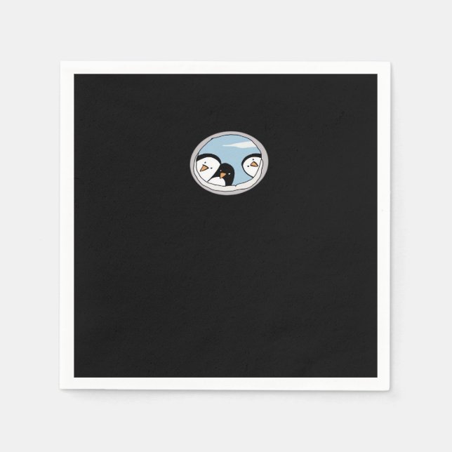 Peekabo Penguins Napkin (Front)
