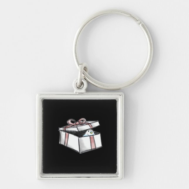 Peekabo Present Key Ring (Front)
