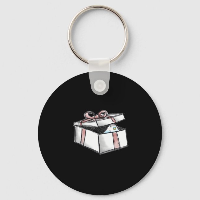 Peekabo Present Key Ring (Front)