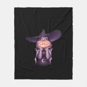 Peekabo Pumpkin Fleece Blanket