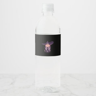 Peekabo Pumpkin Water Bottle Label