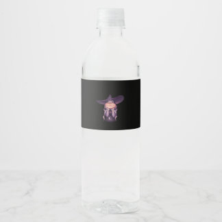 Peekabo Pumpkin Water Bottle Label