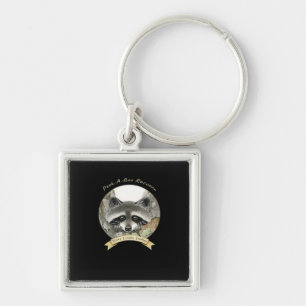 Peekabo Racoon Key Ring